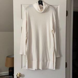 Cream Turtleneck Sweater Dress/Tunic